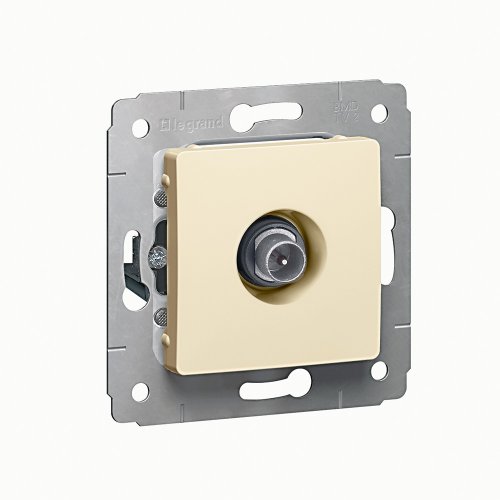 Розетка TV прохідна Legrand Cariva 773780 слонова кістка