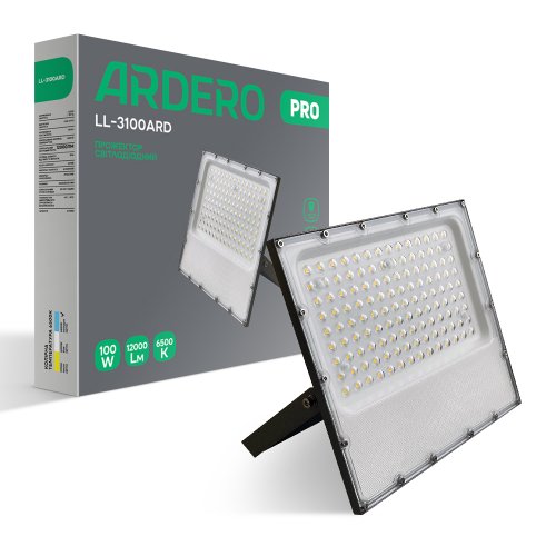 Светодиодный прожектор Ardero LL-3100ARD PRO 100Вт 6500K IP65 серый