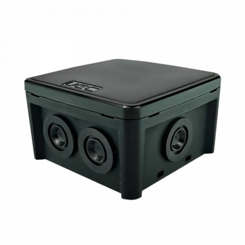 Коробка монтажна для відкритого встановлення 75х75х48 мм (зовн. 90х90х51 мм) IP54 чорна UEC JB-075-075-048-G-IP54-BL