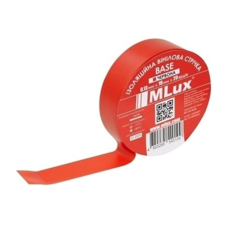 Изоляционная лента MLux BASE 19 мм х 20 ярдов (Красная)