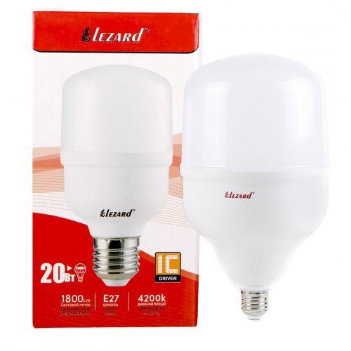 Лампа LED E27 220V 20W/6400 T80 Lezard 464-T80-2720