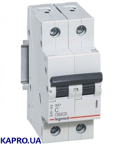 Выключатель автоматический 2-п Legrand RX³ C 40A (419701)