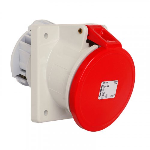 Розетка панельная наклонная 3P+PE 63А 400В IP44 Walther 560406