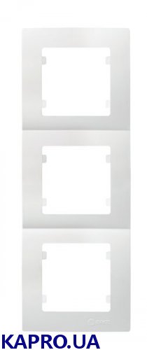 Рамка тройная вертикальная белая Makel Lilium Natural Kare 32001708