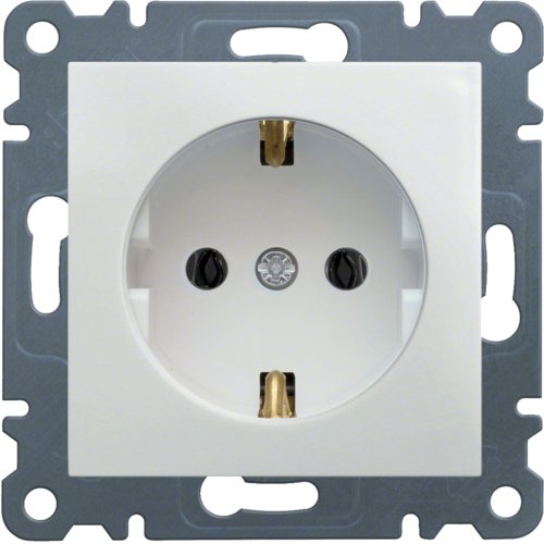 Розетка із заземленням Hager Lumina WL1050 біла