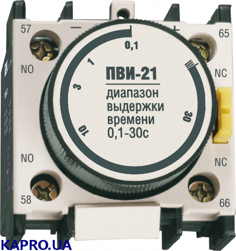 Приставка ПВИ-21 затримка на вимикання 0,1-30сек 1з+1р IEK KPV20-11-1