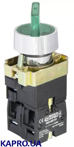 Кнопка XB2-BK2365 зеленая поворотная 2-х поз. с подсветкой АСКО-УКРЕМ A0140010012