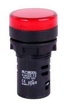 Світлосигнальна арматура e.ad22.230.red Ø22мм 230В АС червона E.Next s009023