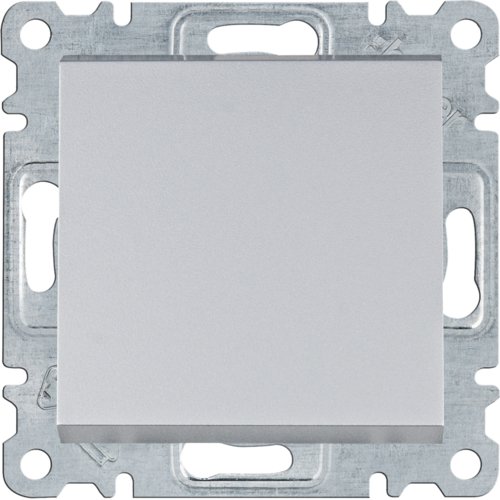 Вимикач 1-тактовий Hager Lumina WL0112 срібний