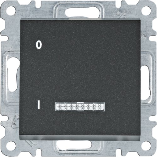 Выключатель с подсветкой 1-полюсный Hager Lumina WL0613 черный