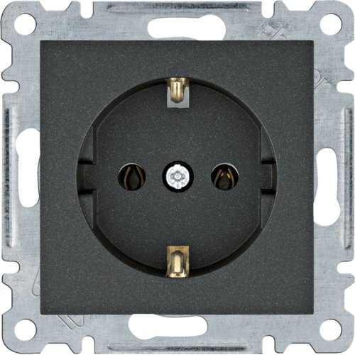 Розетка с з/к Hager Lumina WL1053 черная