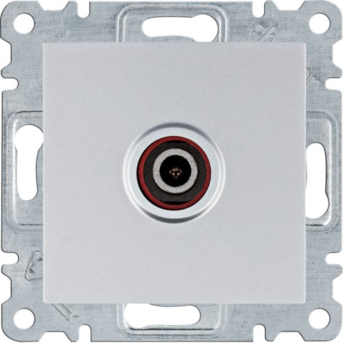 Розетка ТВ Hager Lumina WL3212 серебряная