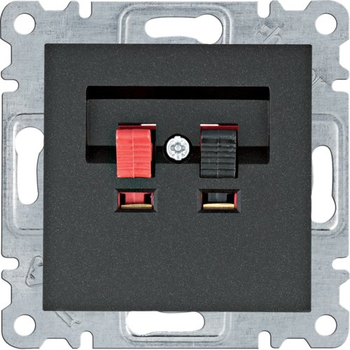Розетка акустична Hager Lumina WL3313 чорна