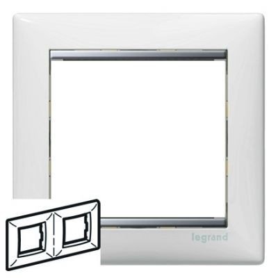 Рамка 2Х Legrand Valena 774292 білий/хром