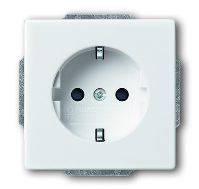 Розетка із заземленням ABB Solo/Carat/Future linear/Dynasty 20 EUC-84 2CKA002011A3725 біла