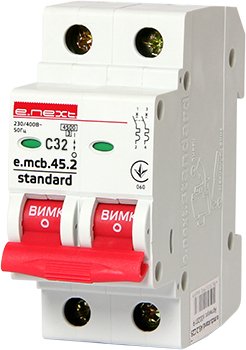 Выключатель автоматический e.mcb.stand.45.2.C32, 2р, 32А, C, 4,5 кА E.Next s002020