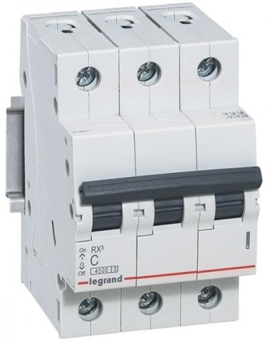 Выключатель автоматический 3-п Legrand RX³ C 6A (419705)