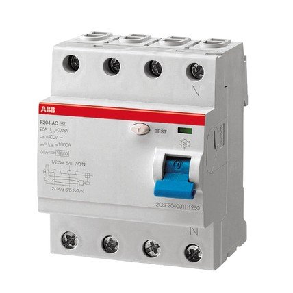 Диференційне реле 4-полюса FH204 AC-25/0,03 ABB 2CSF204002R1250