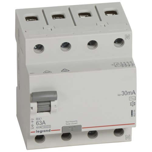 Дифференциальное реле Legrand RX³ 30mA 63А 4-полюса (402064)
