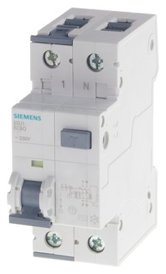 Дифференциальный автоматический выключатель 2-полюса C 20/0,03А Siemens 5SU1353-1KK20