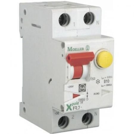 Диференційний автоматичний вимикач 2-полюса PFL7 B 10/0,03А Eaton 263434  Диференційний автоматичний вимикач 2-полюса PFL7 B 10/0,03А Eaton 263434