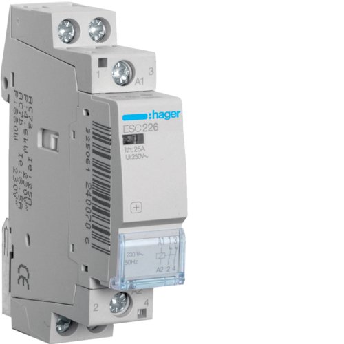 Контактор 230V Hager ESC226 25A 2нз