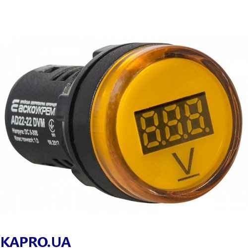 Цифровой измеритель напряжения AD22-22DVM AC 80-500В (желтый) АСКО-УКРЕМ A0190010012