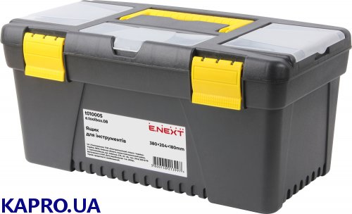 Ящик для інструментів e.toolbox.08, 380х204х180мм E.Next 380 * 204 * 180 t010005