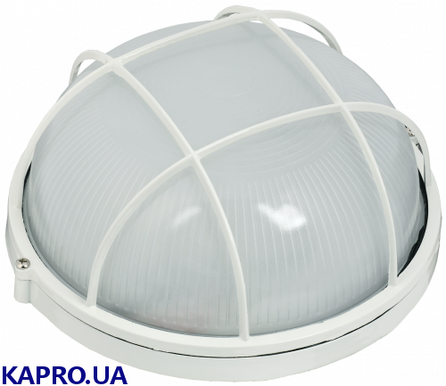Светильник НПП1102 круг с решеткой 100Вт IP54 белый IEK LNPP0-1102-1-100-K01