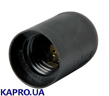 Патрон пластиковый e.lamp socket.E27.pl.black E.Next s9100009