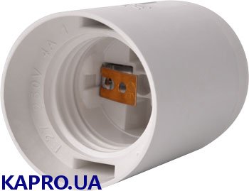 Патрон пластиковий e.lamp socket.E27.pl.white, Е27, білий E.Next s9100017