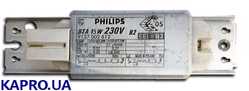 Баласт електромагнітний Philips BTA 15W L31