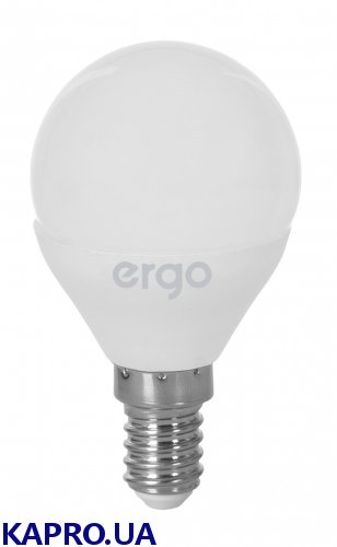 Лампа светодиодная ERGO STANDARD G45 E14 6W 220V 4100K