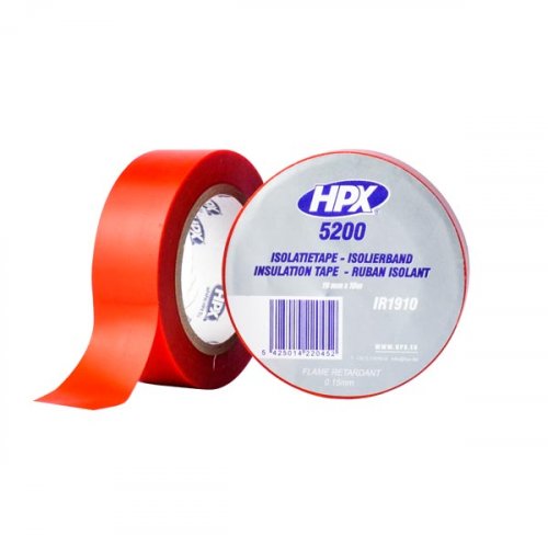 Профессиональная изоляционная лента HPX 5200 IR1910 19мм х 10м красная