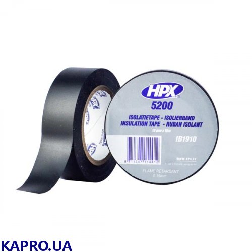 Профессиональная изоляционная лента HPX 5200 IB1910 19мм х 10м черная