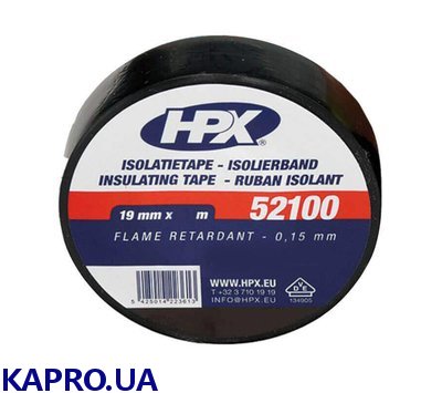 Автомобильная изоляционная лента HPX 52100 IB1920 19мм х 20м черная