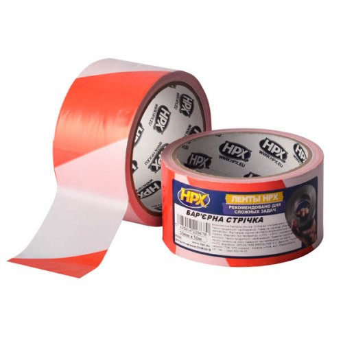 Бар'єрна стрічка для огородження територій HPX Barrier Tape BC50100 50мм х 100м