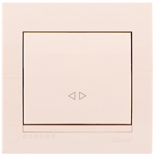 Выключатель одноклавишный промежуточный Lezard Deriy, крем (702-0303-107)