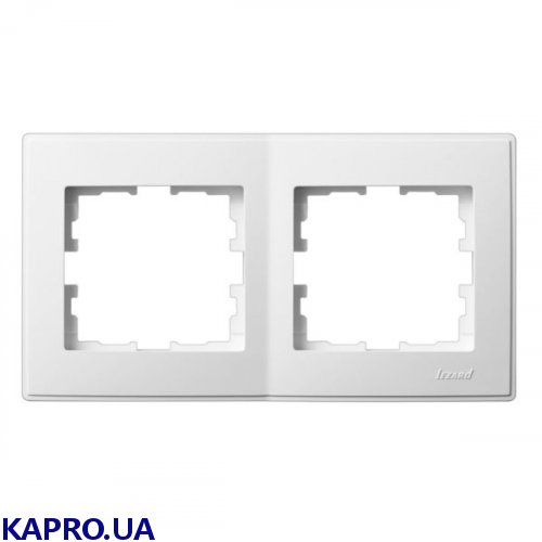 Рамка подвійна Lezard Lesya горизонтальна, біла (705-0200-147)