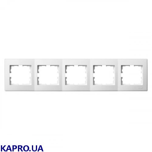 Рамка пятикратная Lezard Lesya горизонтальная, белая (705-0200-150)