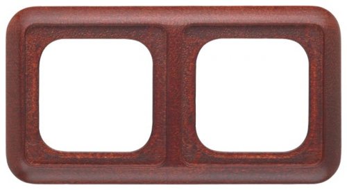 Рамка 2-местная Delta Natur красный клен Siemens 5TG1622