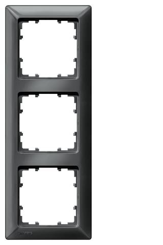 Рамка 3-местная DELTA LINE черный металлик Siemens 5TG2553-6