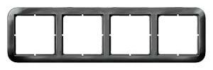 Рамка 4-местная DELTA VITA черный металлик Siemens 5TG1154  Рамка 4-местная DELTA VITA черный металлик Siemens 5TG1154
