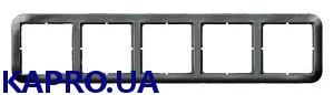 Рамка 5-местная DELTA VITA черный металлик Siemens 5TG1155