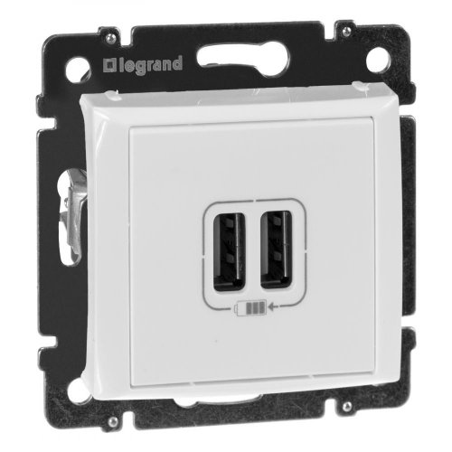 Розетка 2хUSB Legrand Valena 770470 біла