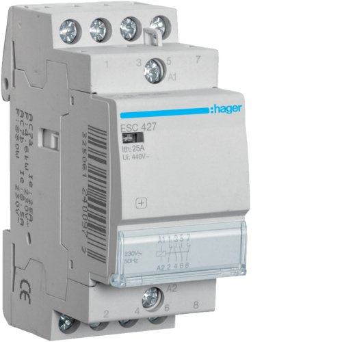 Контактор 230V Hager ESC427 25A 2нв+2нз