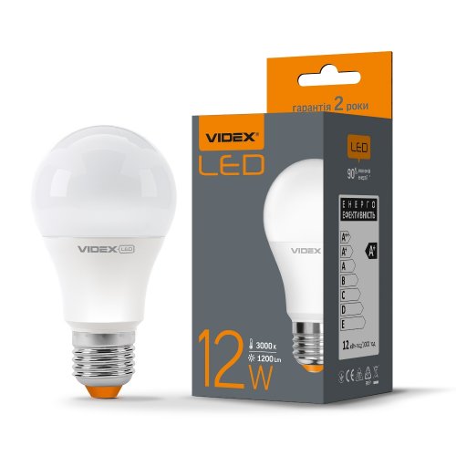 Лампа светодиодная VIDEX A60e 12W E27 3000K (VL-A60e-12273)