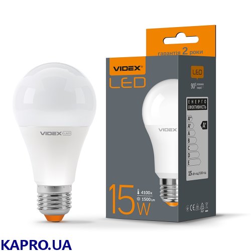 Лампа светодиодная VIDEX A65e 15W E27 4100K (VL-A65e-15274)