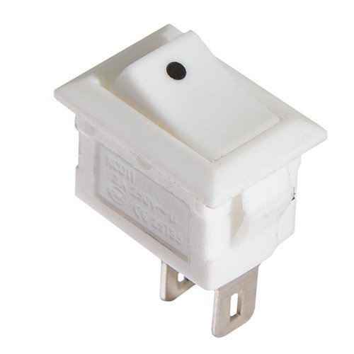 Переключатель клавишный KCD5-101 WH/WH белый АСКО-УКРЕМ A0140040130