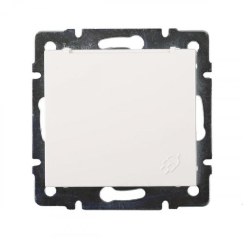 Розетка с заземлением и крышкой Lezard Rain, белая (703-0288-123B)